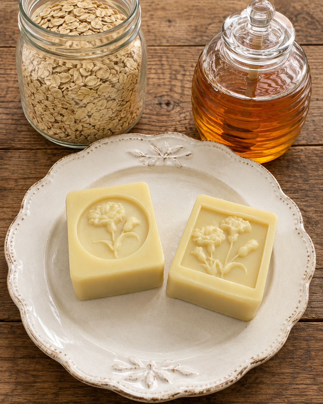 Oatmeal & Honey Soap Bar (Flower Set #1)