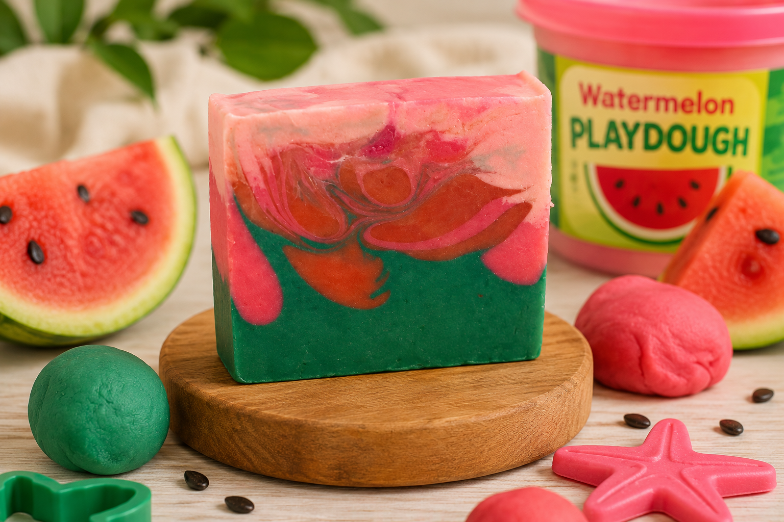 Watermelon Playdough Scented Soap Bar