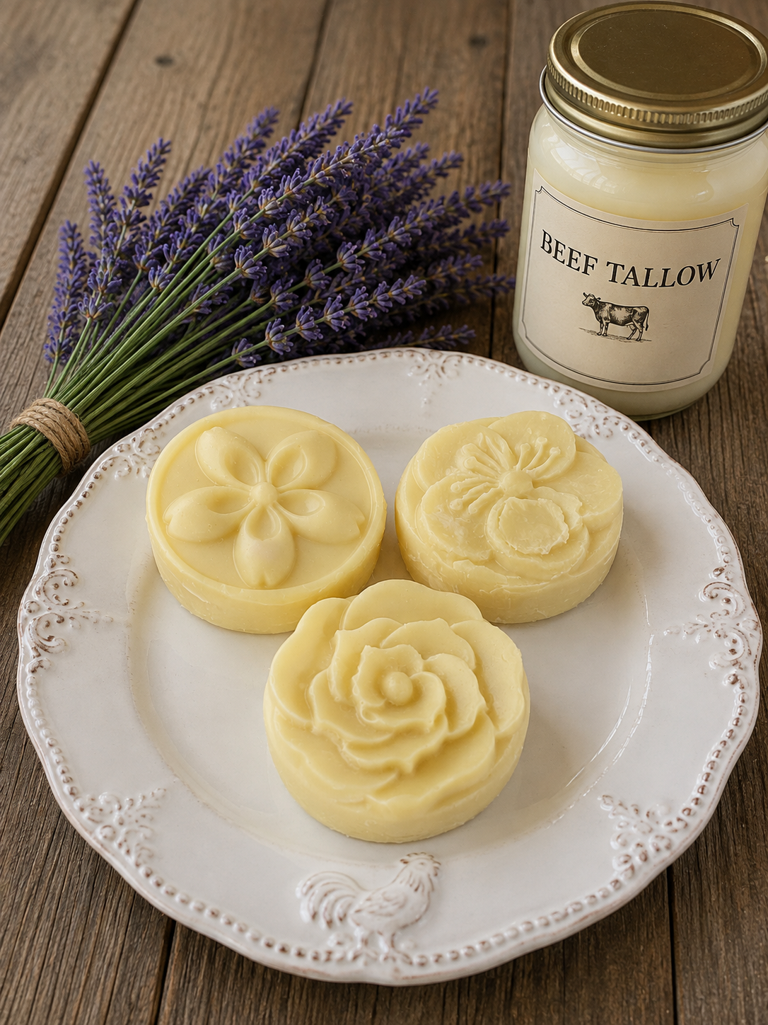 Lavender & Tallow Soap Bar (Flower Set)