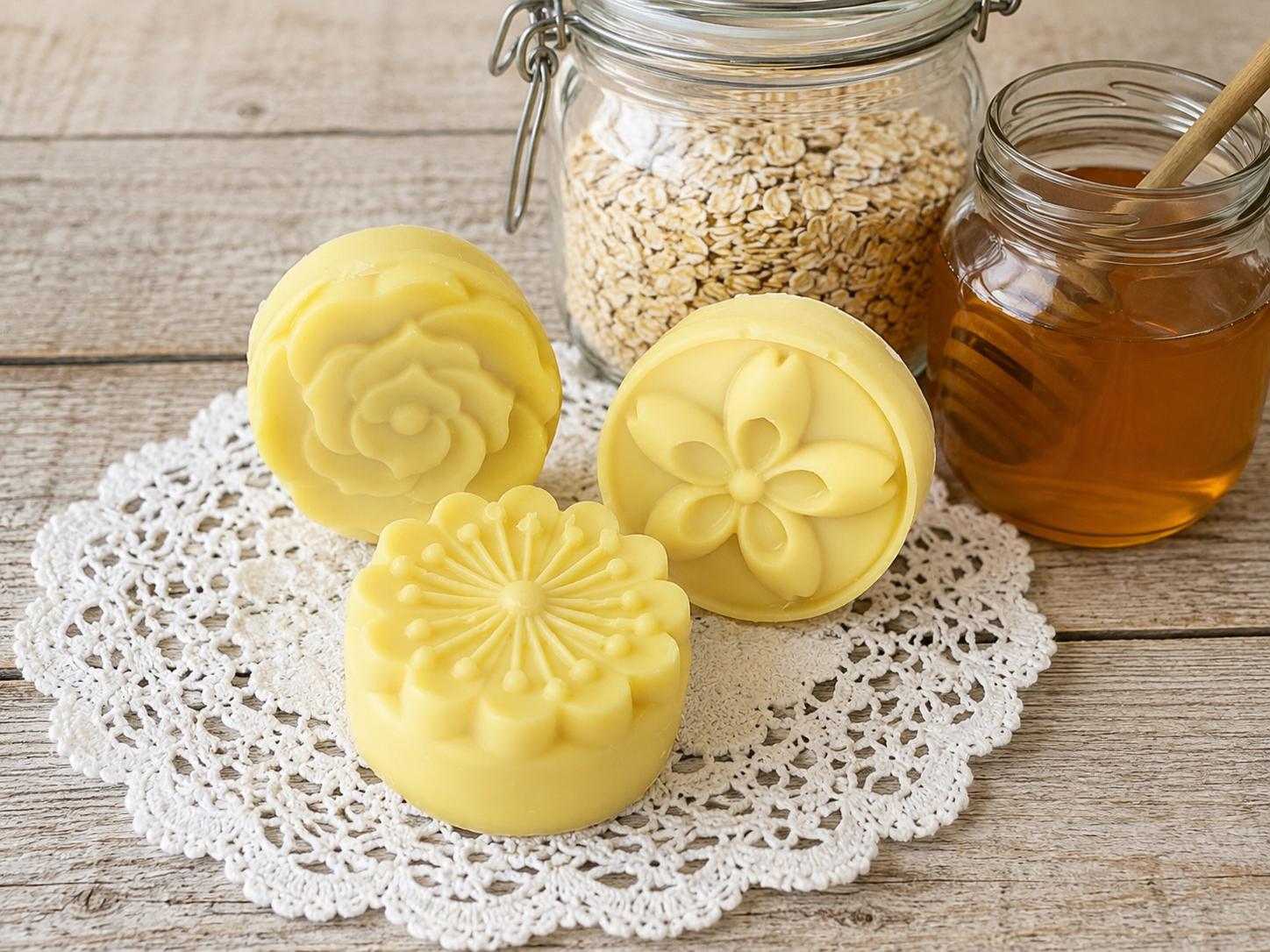 Oatmeal & Honey Soap Bar (Flower Set #2)