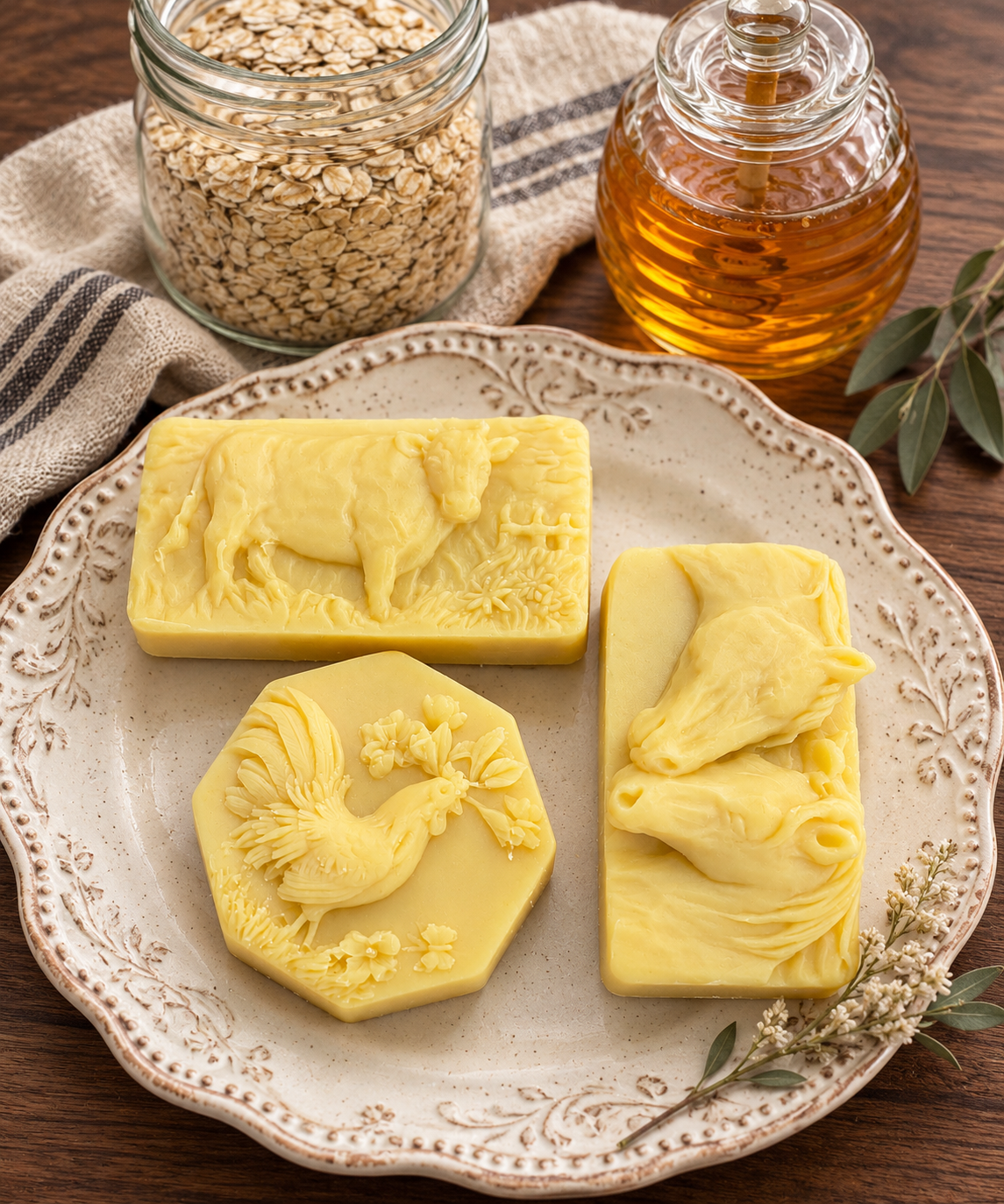 Oatmeal & Honey Soap Bar (Farm Animal Set)