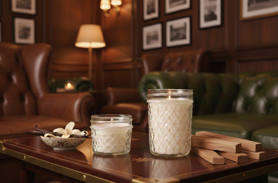 Vanilla Musk & Sandalwood Scented Candle